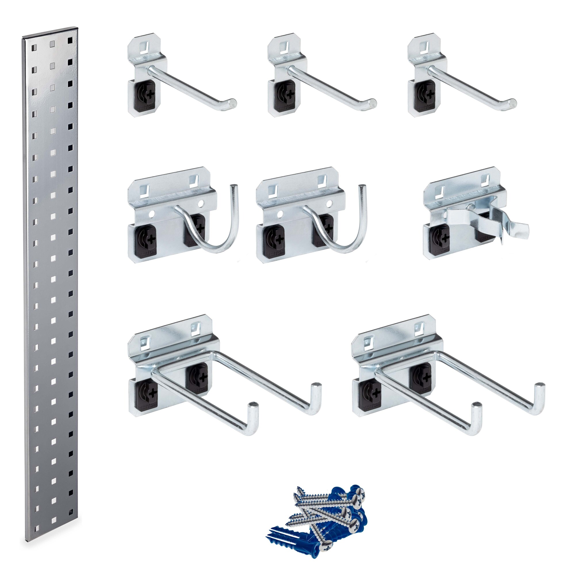 Triton LocBoard Garden Pegboard Strip Kit, Silver, 36in.L x 4 1/2in.W, Model# LBS36G-SLV